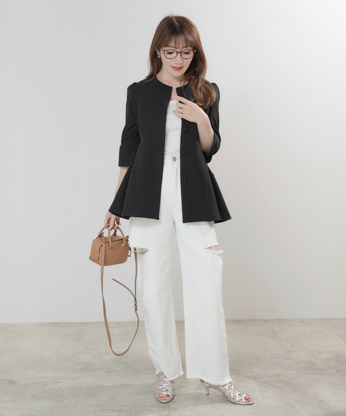 手洗い可セットアップ対応可かわいい上品きれいめ大人カジュアルオフィスフォーマルシンプル体型カバージョイントスペース