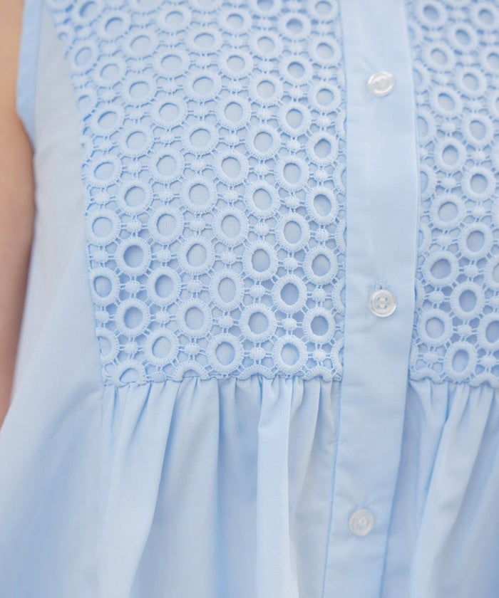 手洗い可かわいい上品きれいめ大人カジュアルシンプルエレガントノースリーブ体型カバージョイントスペース