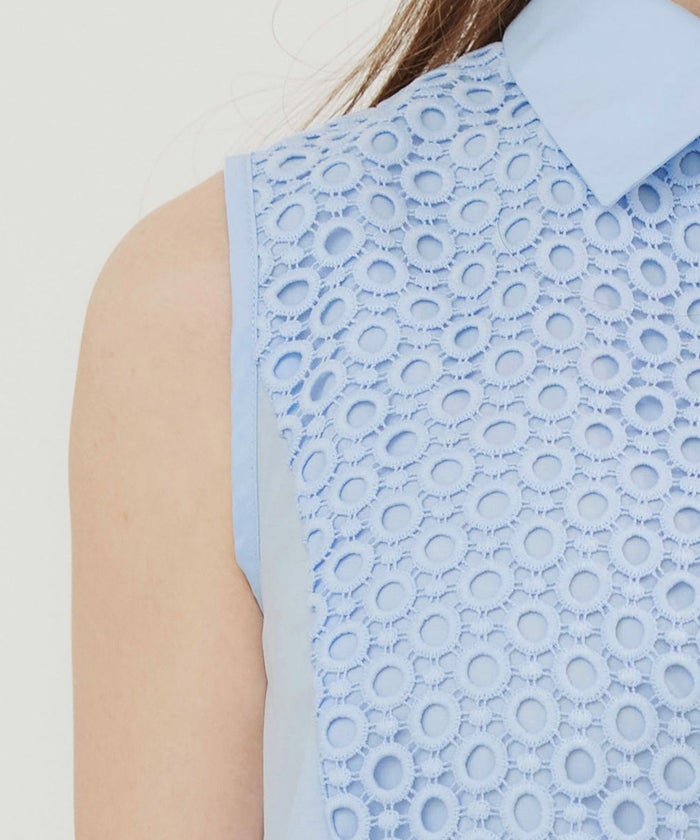 手洗い可かわいい上品きれいめ大人カジュアルシンプルエレガントノースリーブ体型カバージョイントスペース