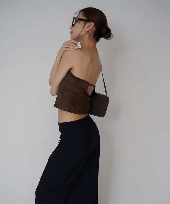 サテン クロップド カップ付き トップス KINO THE KEI