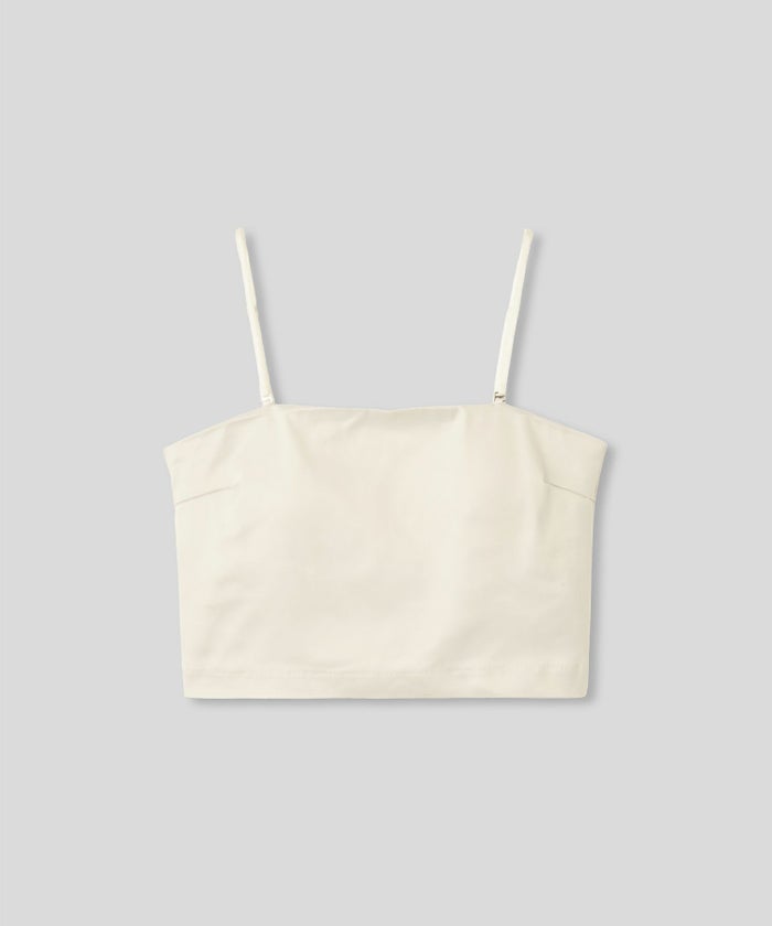 サテン クロップド カップ付き トップス KINO THE KEI