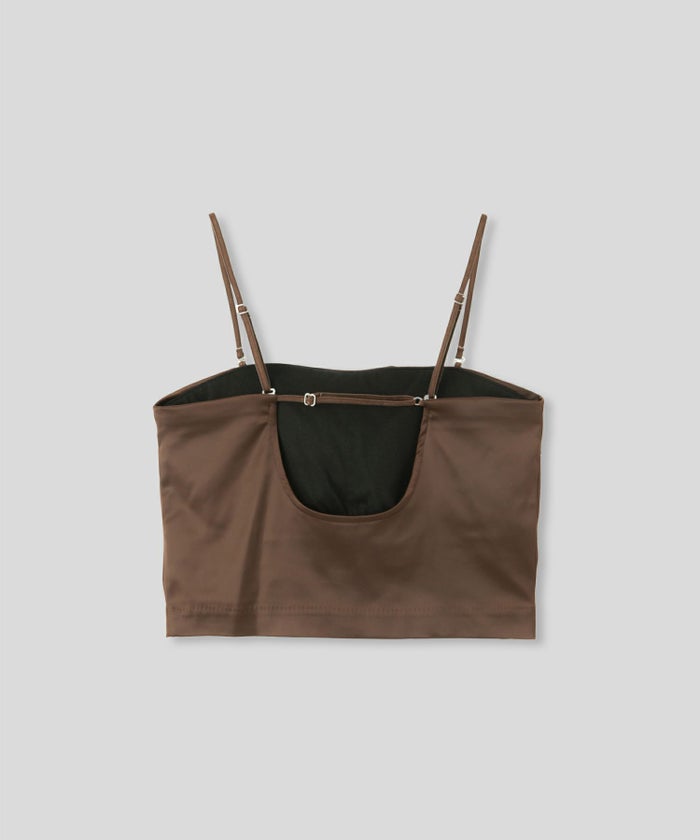 サテン クロップド カップ付き トップス KINO THE KEI