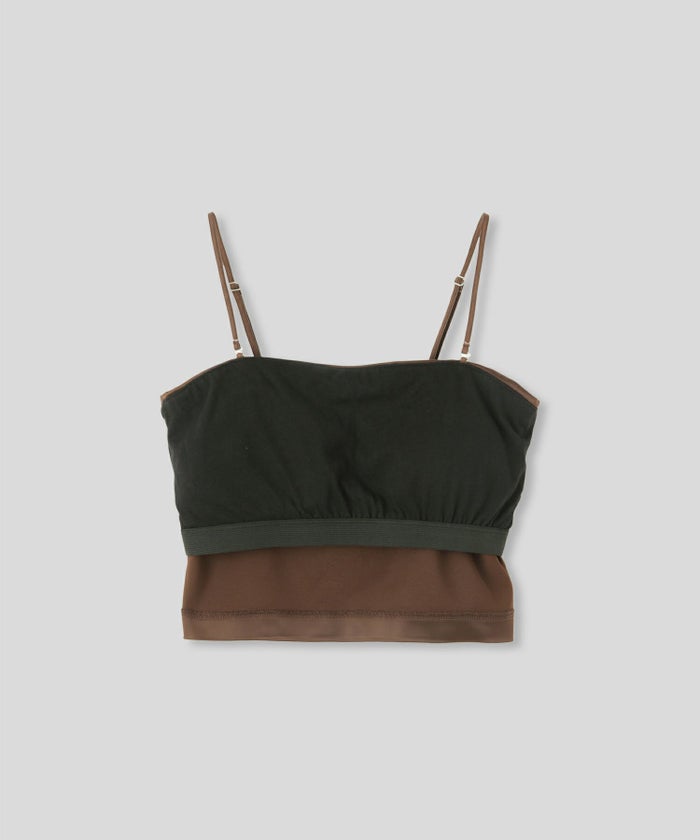 サテン クロップド カップ付き トップス KINO THE KEI