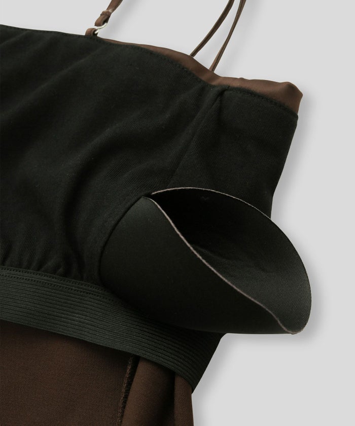 サテン クロップド カップ付き トップス KINO THE KEI