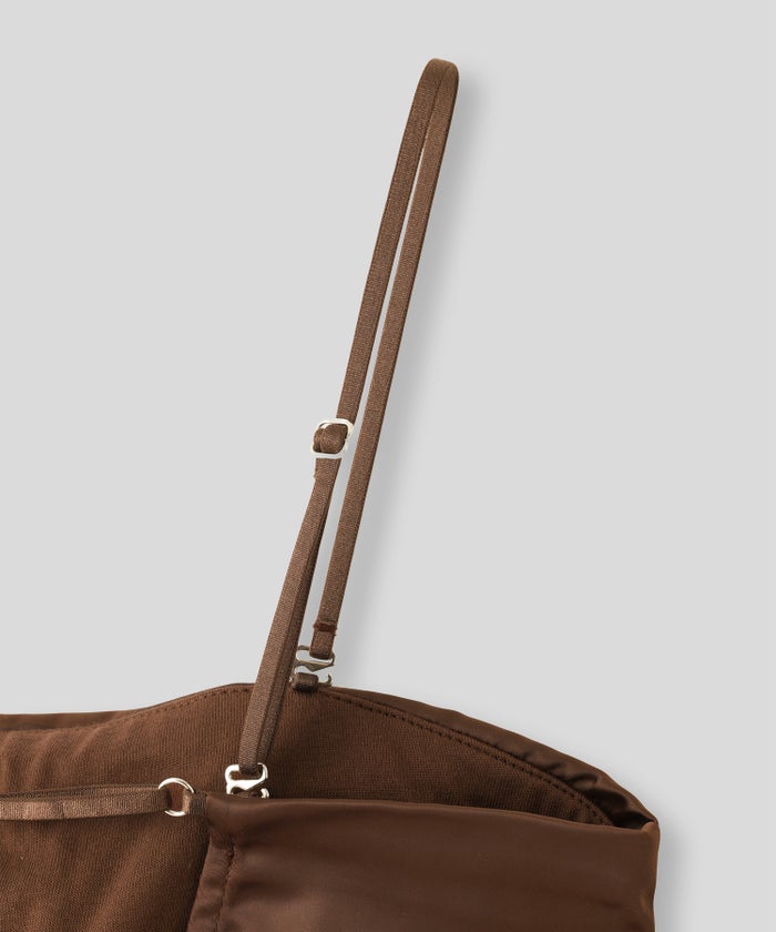 サテン クロップド カップ付き トップス KINO THE KEI