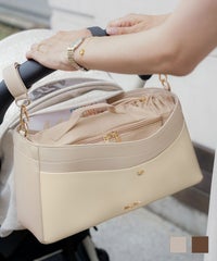 おしゃれ ペットカートバッグ かわいい 赤ちゃん 新ママ 子育て 必要なもの グレージュ ブラウン ポーチ ドリンクケース ベビーカーバッグ 3点セット le reve vaniller