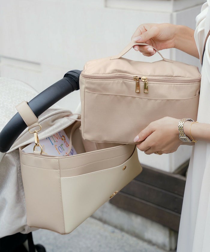 レディースバッグベビーカーバッグバギーバッグ洗えるポケット大容量保冷ペットボトルホルダーごみ入れ持ち運び3WAYベビーカー出産祝いママギフトプレゼントおしゃれペットカートバッグかわいい赤ちゃん新ママ子育て必要なものグレージュブラウン