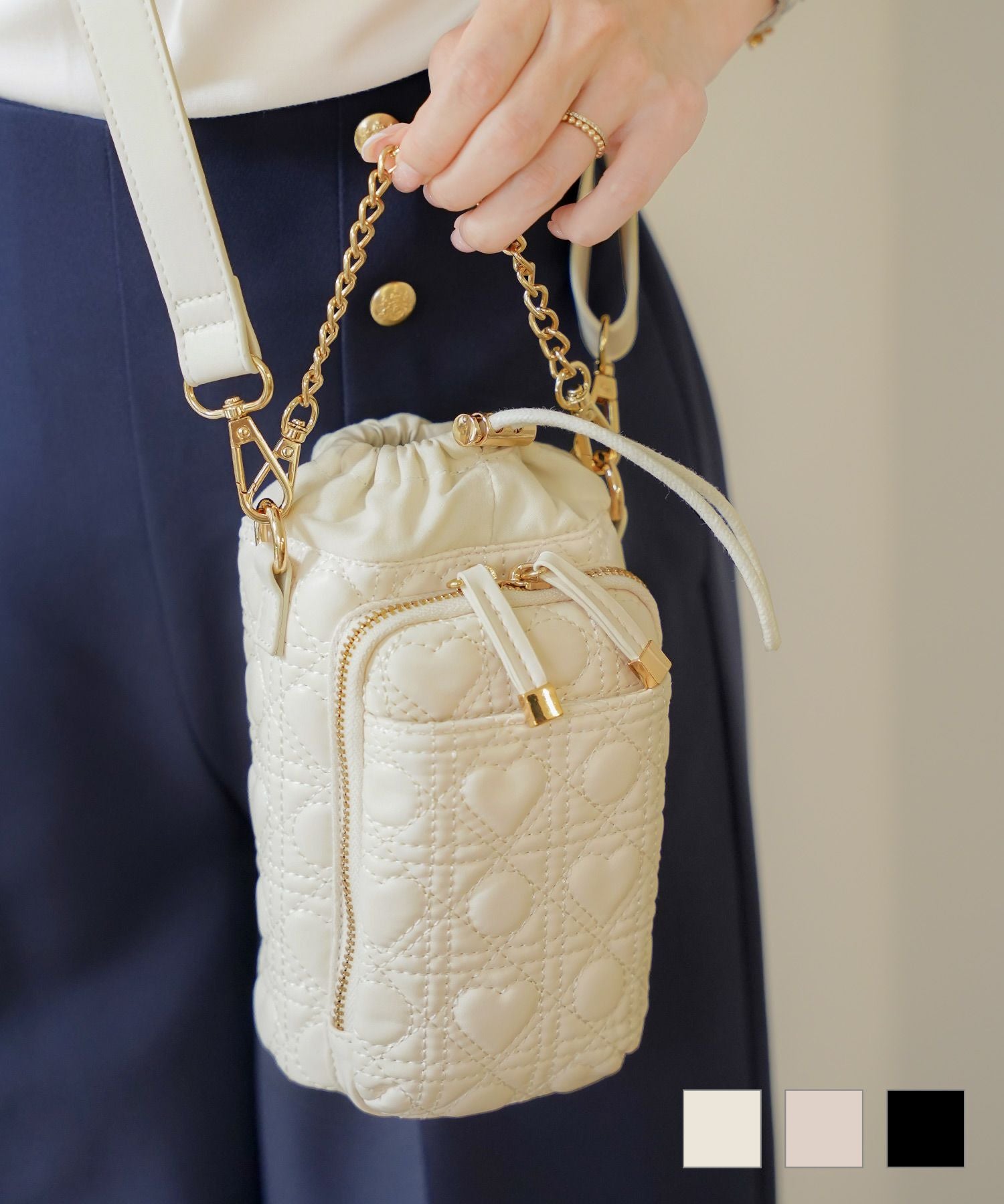 2WAY ツイード ジレ ジャケット le reve vaniller 全2色 ｜lvn212-1547