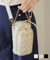 保冷ショルダー 保冷バッグ 保冷ボトルケース 合皮 夏 斜めがけ 水筒カバー ホワイト ピンク ブラック オリジナル ハートキルティング 保冷 ボトル ケース le reve vaniller