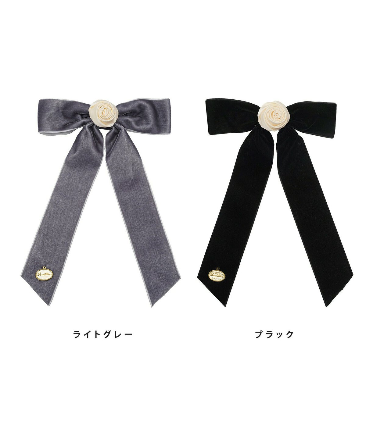 レディースヘアアレンジバレッタへアクリップ髪留めポニーテールハーフアップリボン薔薇花チャーム上品フェミニン