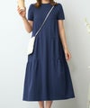 クールタッチティアードリラックスワンピース半袖