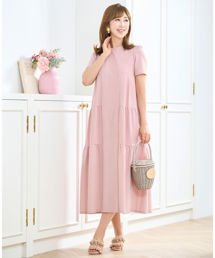 クールタッチティアードリラックスワンピース半袖
