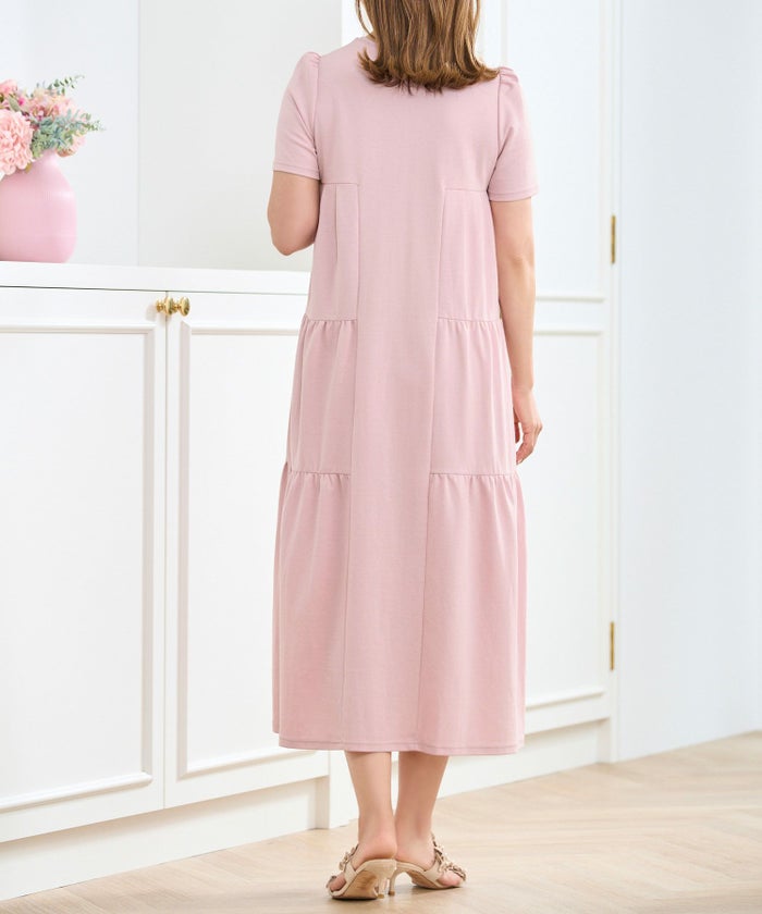 クールタッチティアードリラックスワンピース半袖