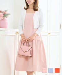 ワンピース レディース かわいい きれいめ 大人 リゾート 旅行 華やか 色 カラフル 膝丈 春夏 ノースリーブ ジョイントスペース ショルダースカラップ ティアード クール ワンピース Prima Scherrer