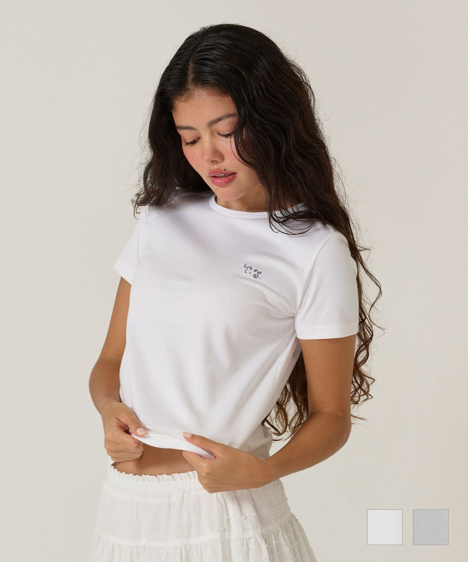 限定ノベルティ 刺繍入りTシャツ TINA：JOJUN 全2色｜tnj531-1130【1