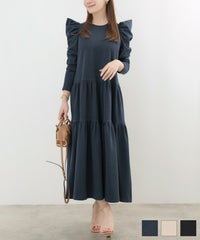 猫耳風スリーブ ティアード カットソー ワンピース Liala×PG