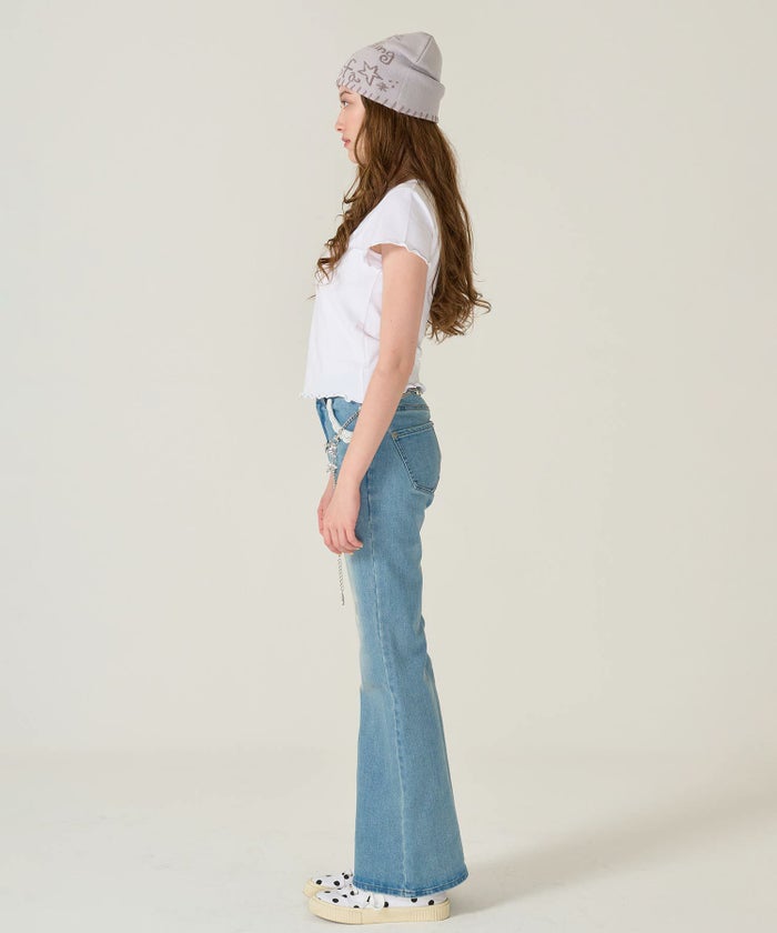 ラインストーン/ Tシャツ /トップス/ホワイト