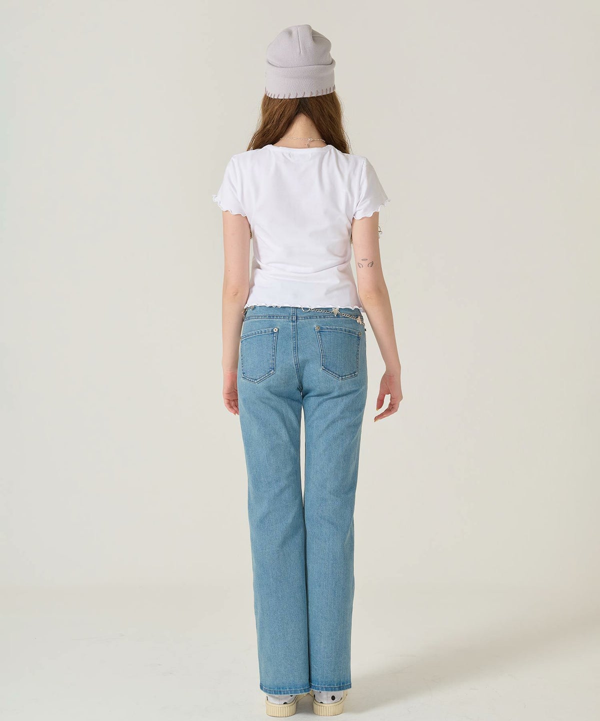 ラインストーン/ Tシャツ /トップス/ホワイト