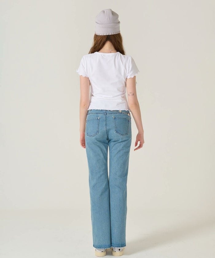 ラインストーン/ Tシャツ /トップス/ホワイト