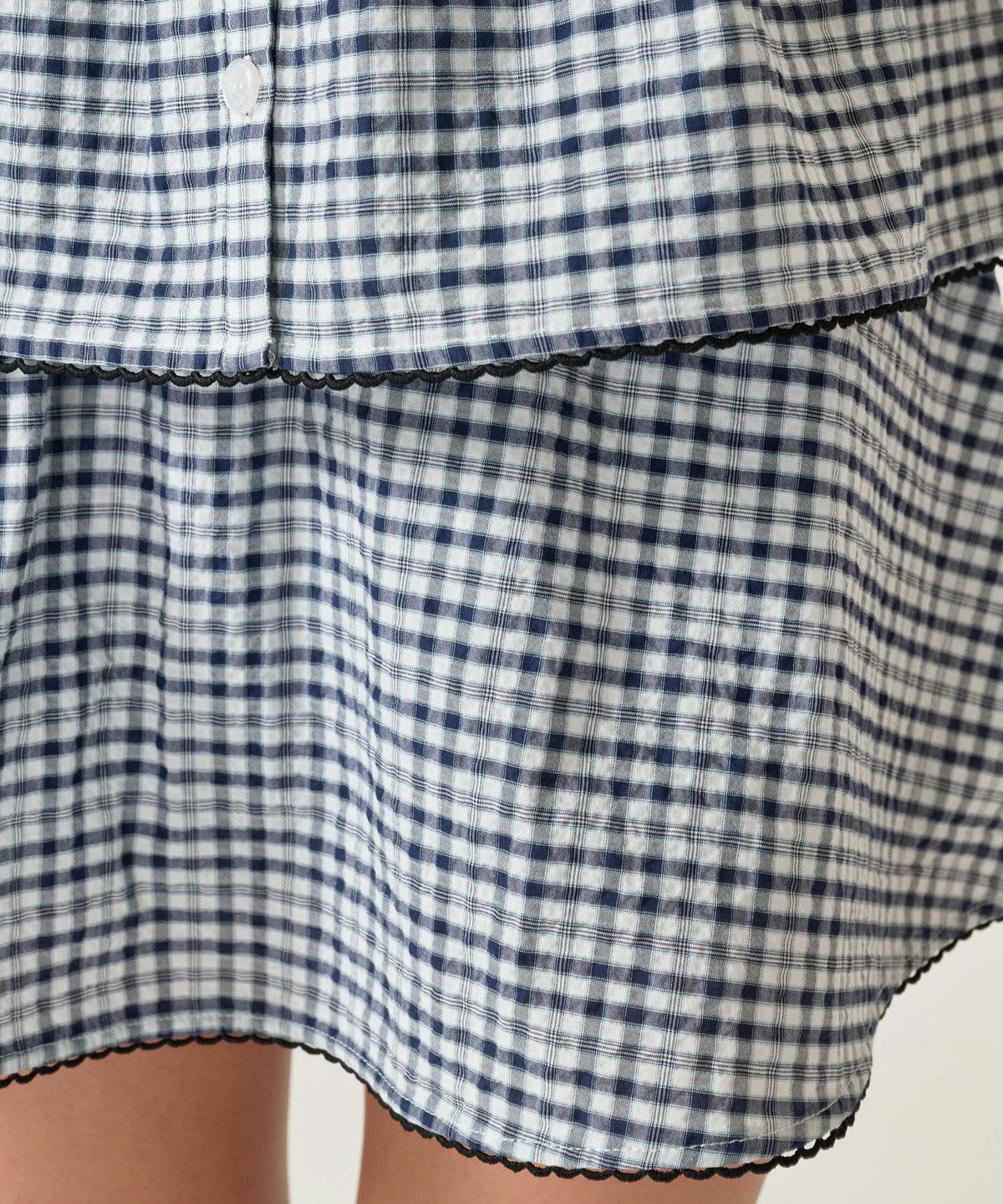 パンツ/ミニスカート/チェック/ネイビー