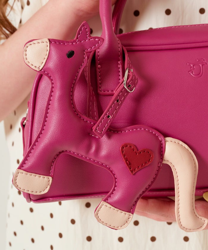 ハンドバッグ/チャーム/ポニー/ピンク