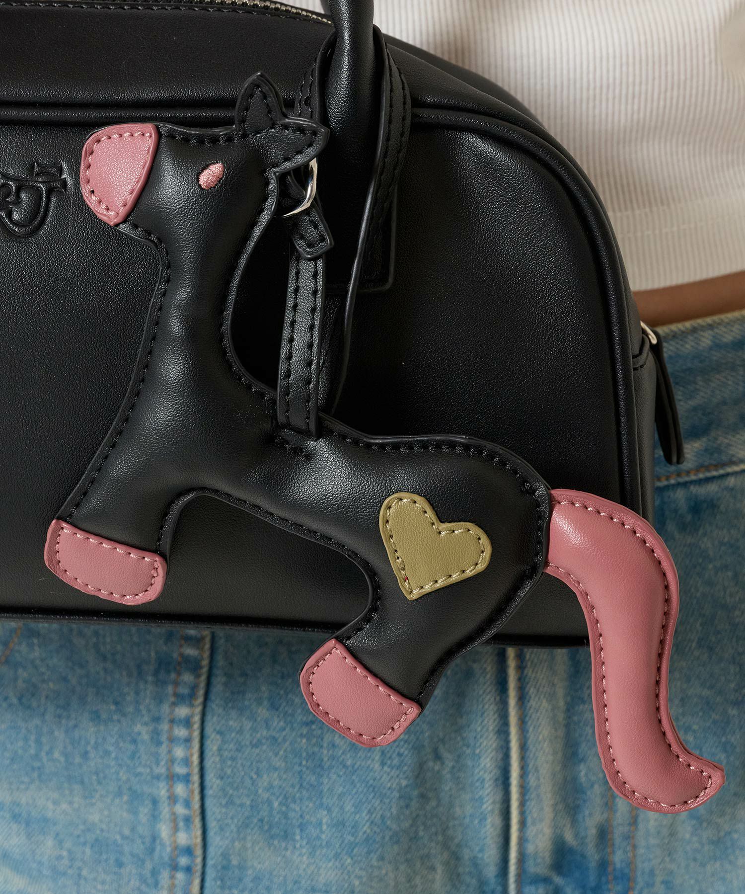 Special-Price-SALE オリジナルチャーム付き ハンドバッグ TINA：JOJUN