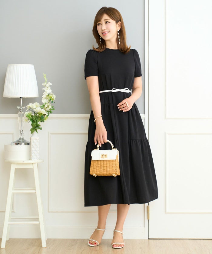 レザーリボンモチーフ細ベルト牛革