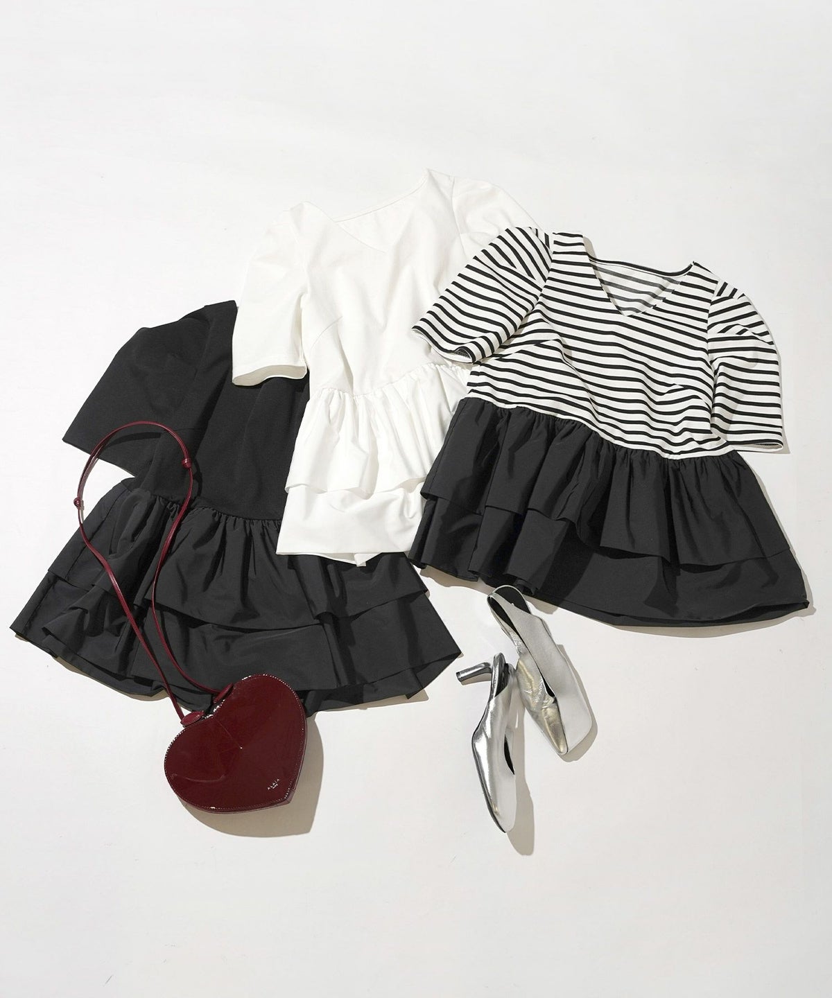 手洗い可かわいい上品きれいめ大人カジュアルオフィスシンプルVネック体型カバー異素材ジョイントスペース