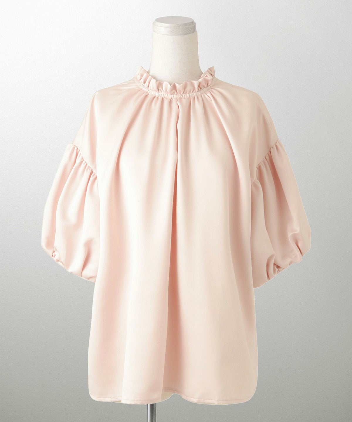 2way サテン ブラウス HUIT アイボリー/ピンク/ブラック/M/前後2way/半袖