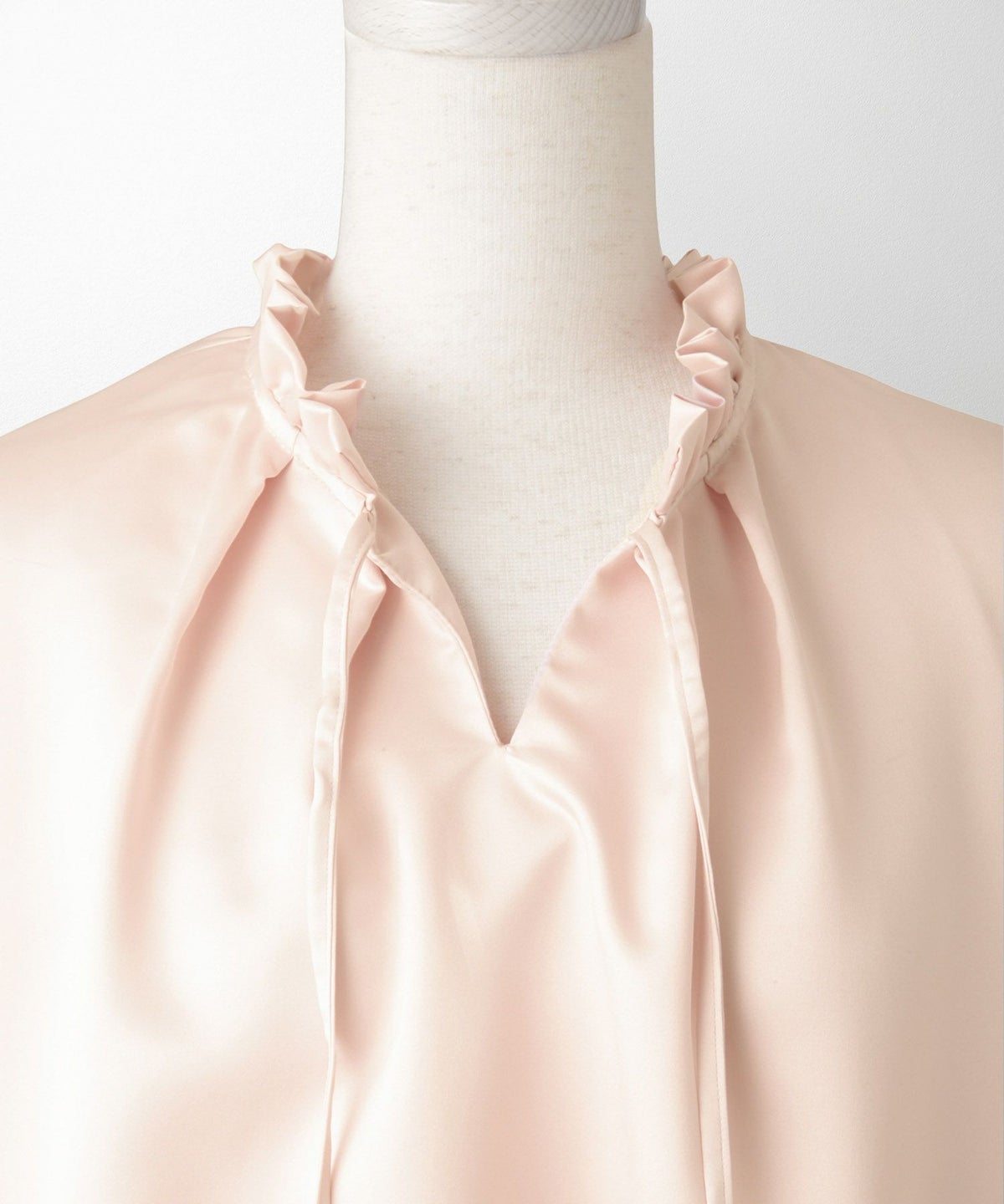 2way サテン ブラウス HUIT アイボリー/ピンク/ブラック/M/前後2way/半袖