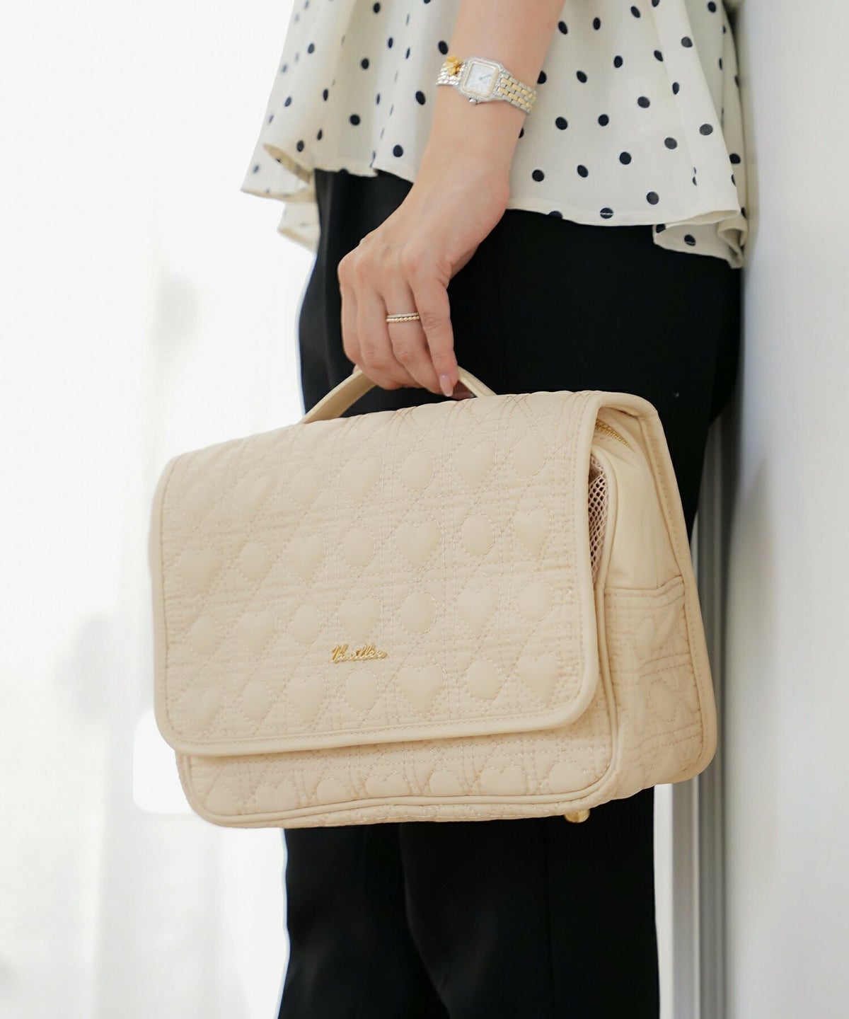 バッグ小物旅行ポーチトラベルポーチ吊り下げ旅行用洗面用具トイレサニタリーバッグ大容量撥水フック付きトラベルおしゃれメッシュポケット多機能仕分けゴムバンドコテヘアアイロンベージュピンクモカブラウン