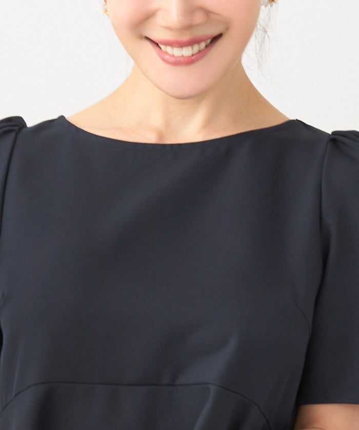 新色追加 手洗い可 日本製 上品 きれいめ 大人カジュアル オフィス シンプル 体型カバー ジョイントスペース