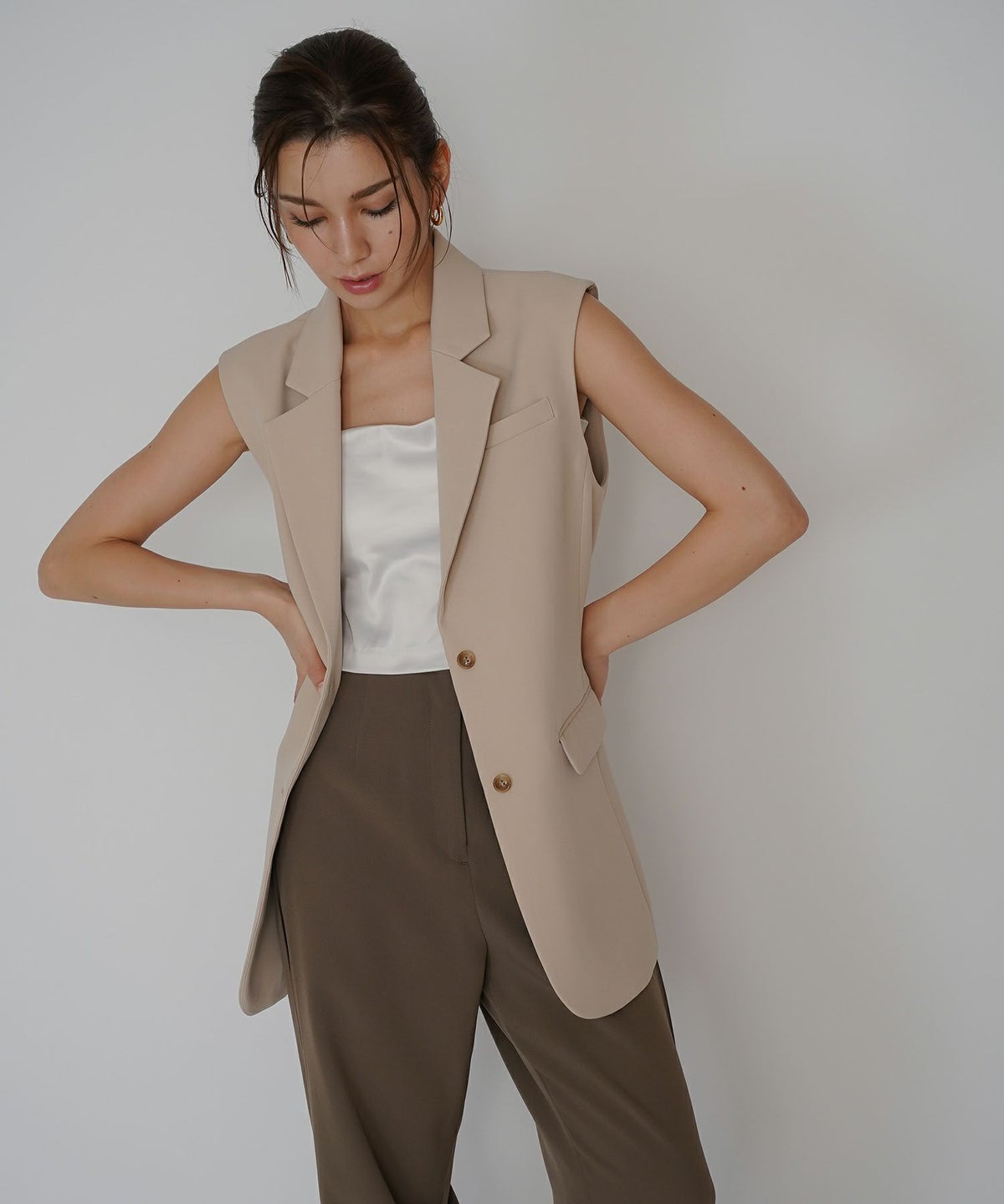 オーバー ショルダー ジレ KINO THE KEI 全3色｜ktk231-0104【1】