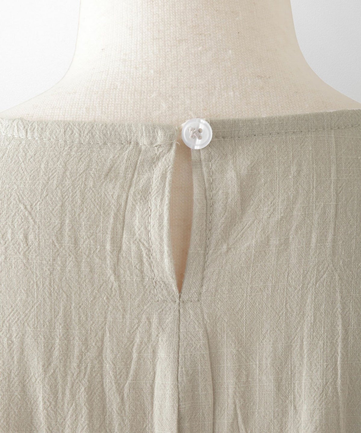 レディース 夏 サマーワンピース 麻 薄手 リボン きれいめ 洗える グリーン/ベージュ/M/半袖