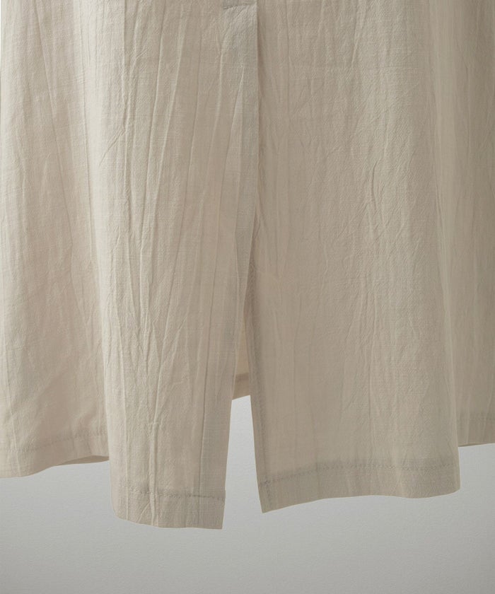 レディース 夏 サマーワンピース 麻 薄手 リボン きれいめ 洗える グリーン/ベージュ/M/半袖