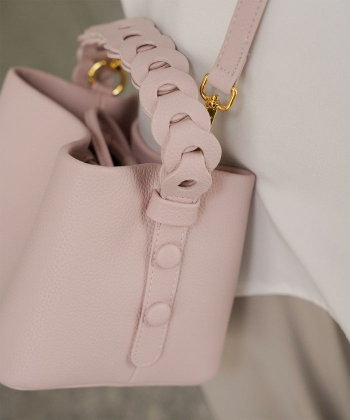 レディース バッグ きれいめ ショルダー 2way 合皮 アイボリー/エトープ/ピンク/ピスタチオ/ブラック/フリー