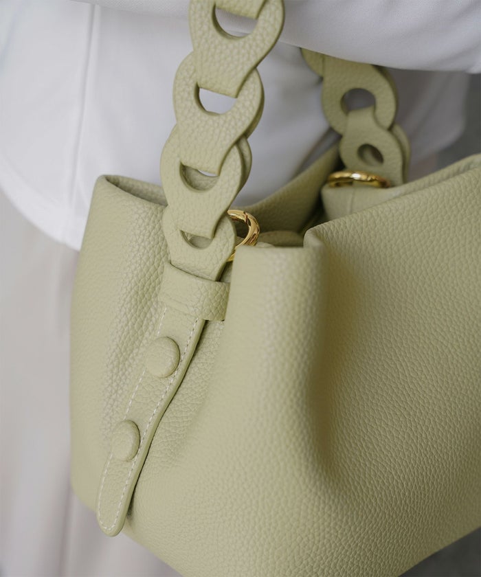 レディース バッグ きれいめ ショルダー 2way 合皮 アイボリー/エトープ/ピンク/ピスタチオ/ブラック/フリー