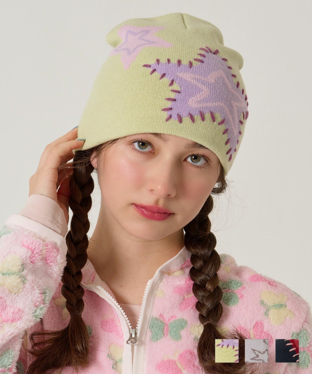 ビーニー/ハート/ネイビー