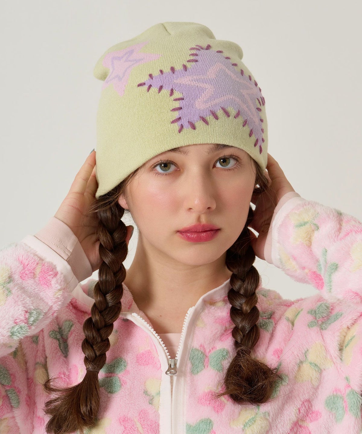 ビーニー/ハート/ネイビー