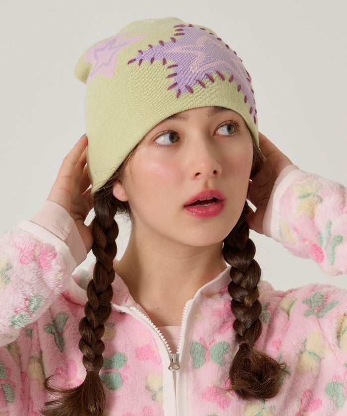 ビーニー/ステッチ/グレー