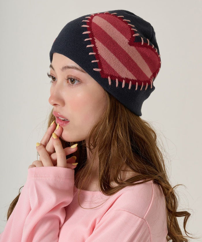 ビーニー/ステッチ/グレー