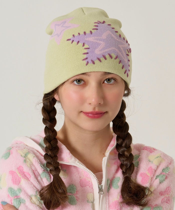 ビーニー/ステッチ/グレー