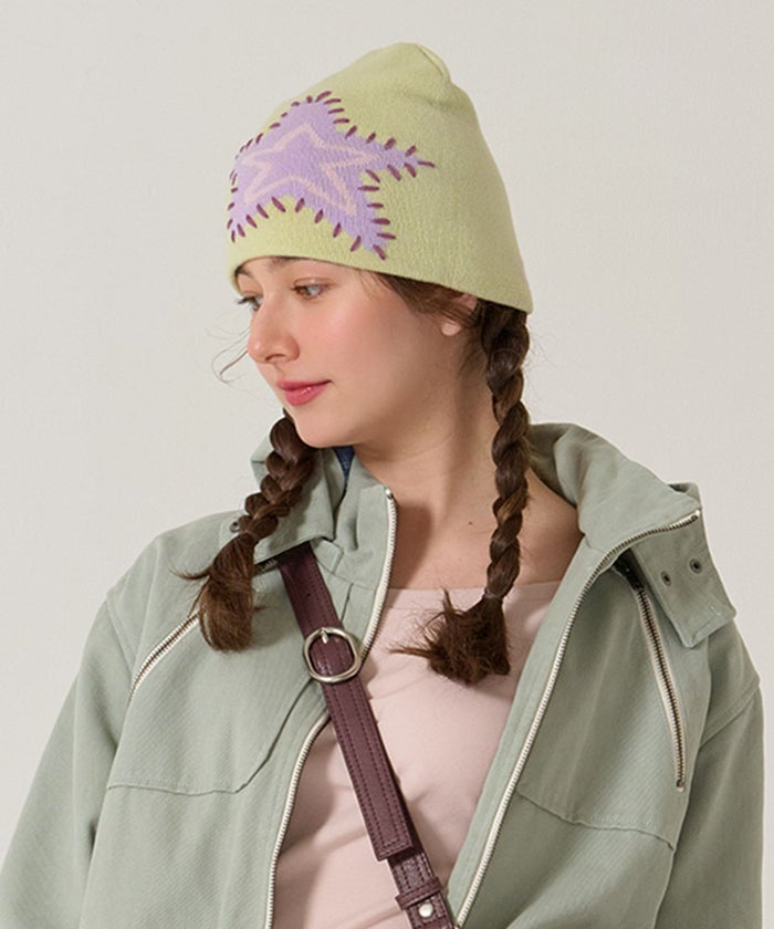 ビーニー/ハート/ネイビー