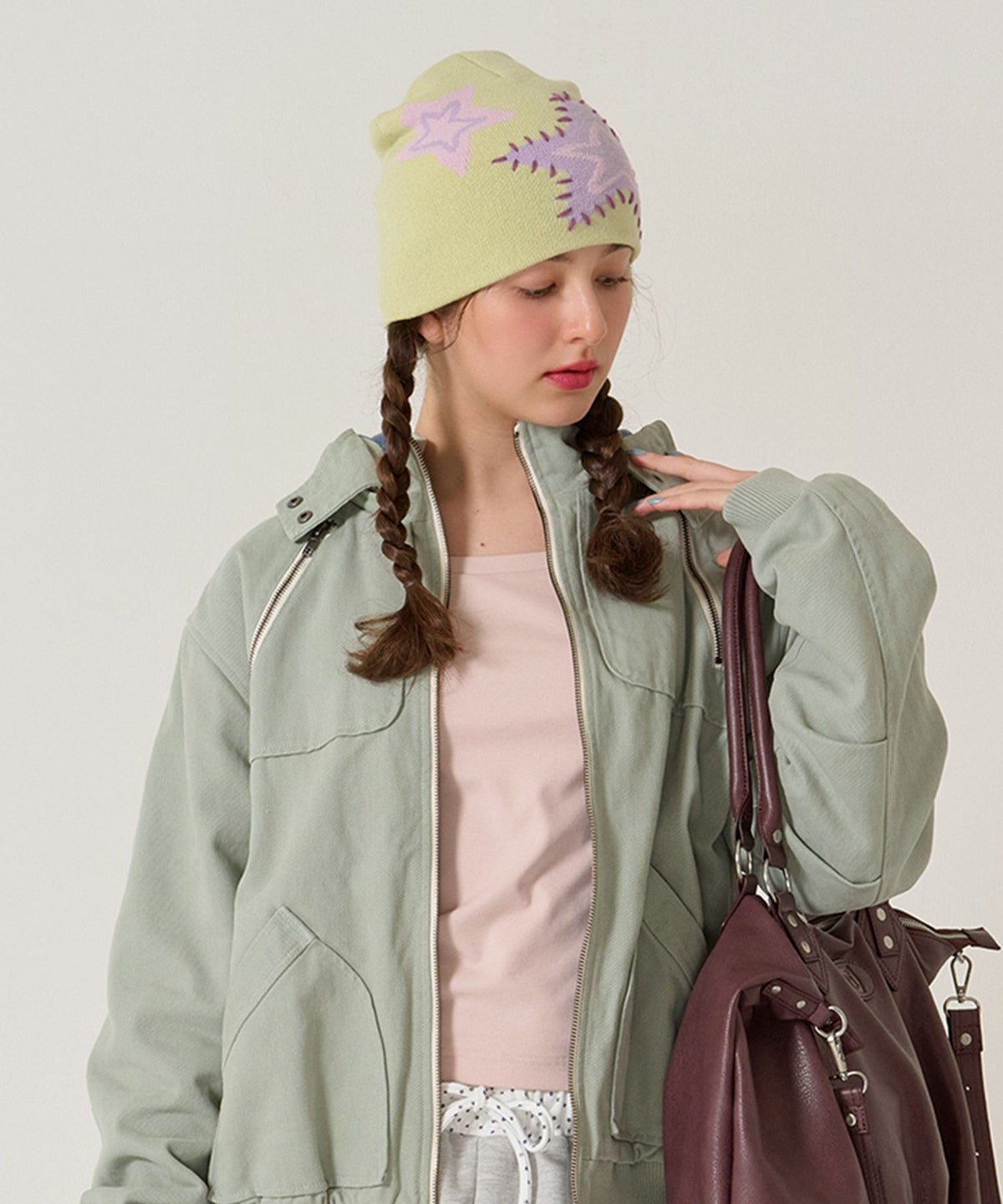 ビーニー/ハート/ネイビー