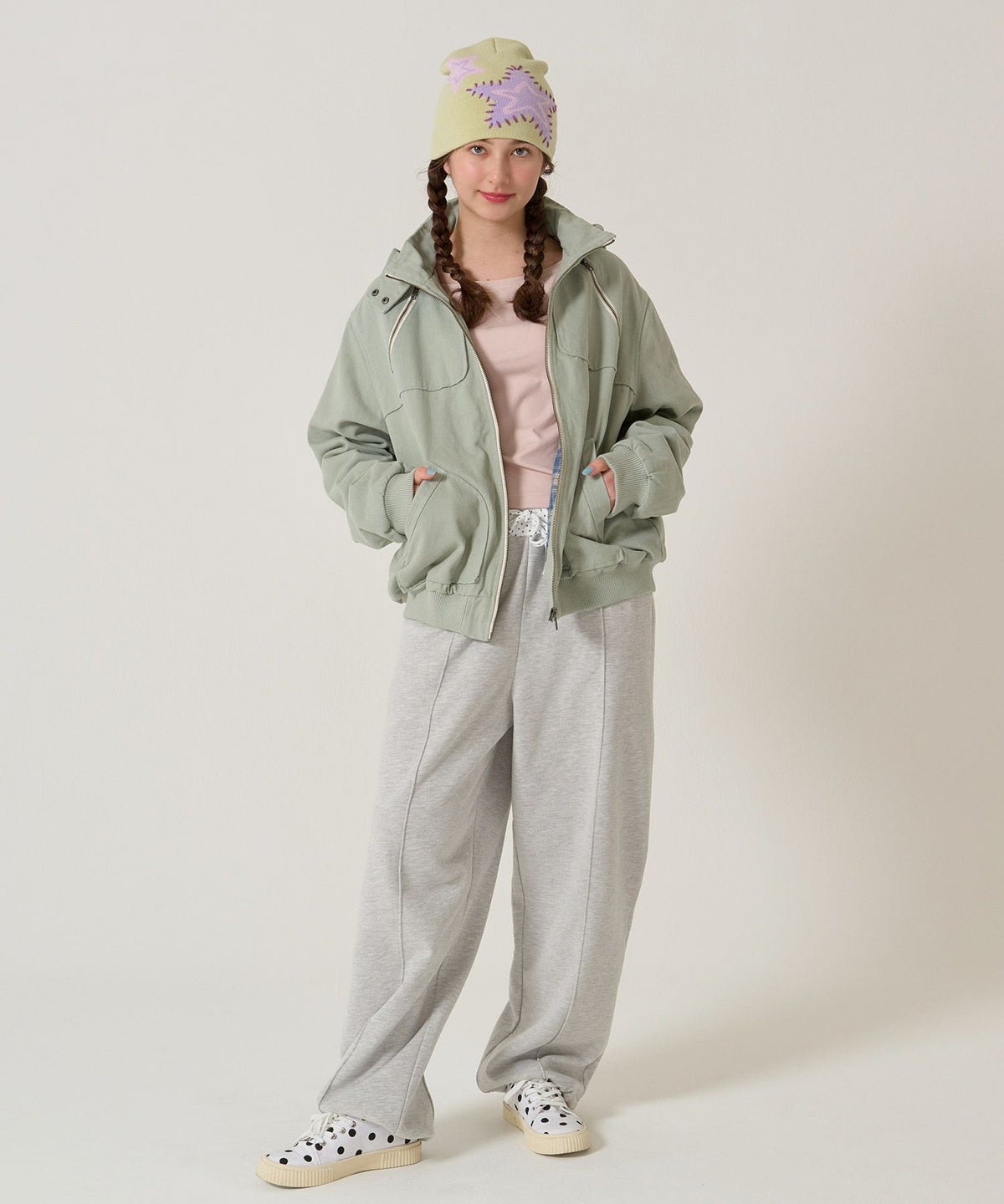 ビーニー/ハート/ネイビー