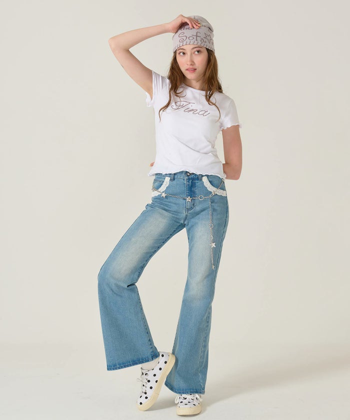 ビーニー/ハート/ネイビー/グレー