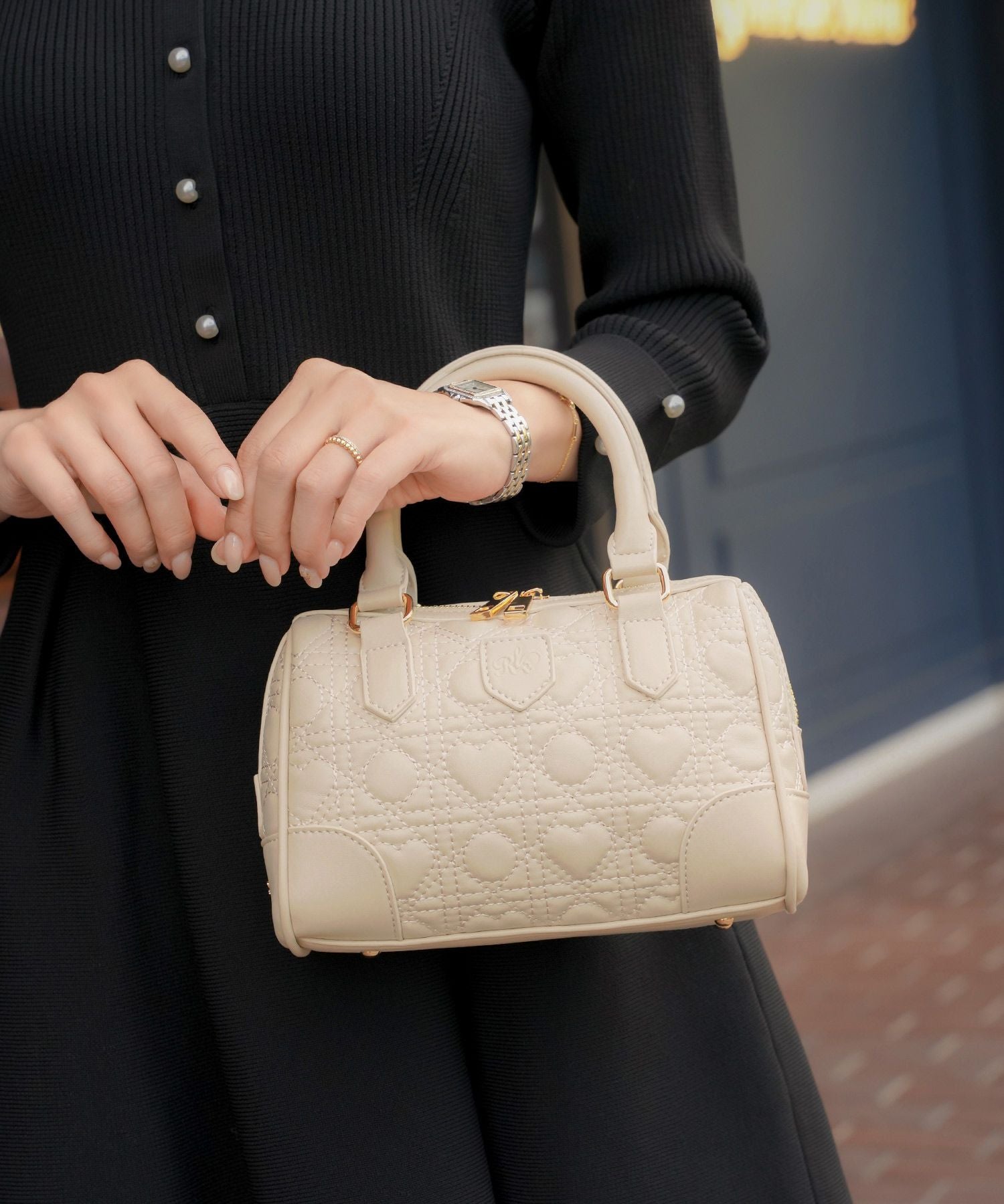 TIME-SALE オリジナル ハートキルティング ミニ クラシックボストン