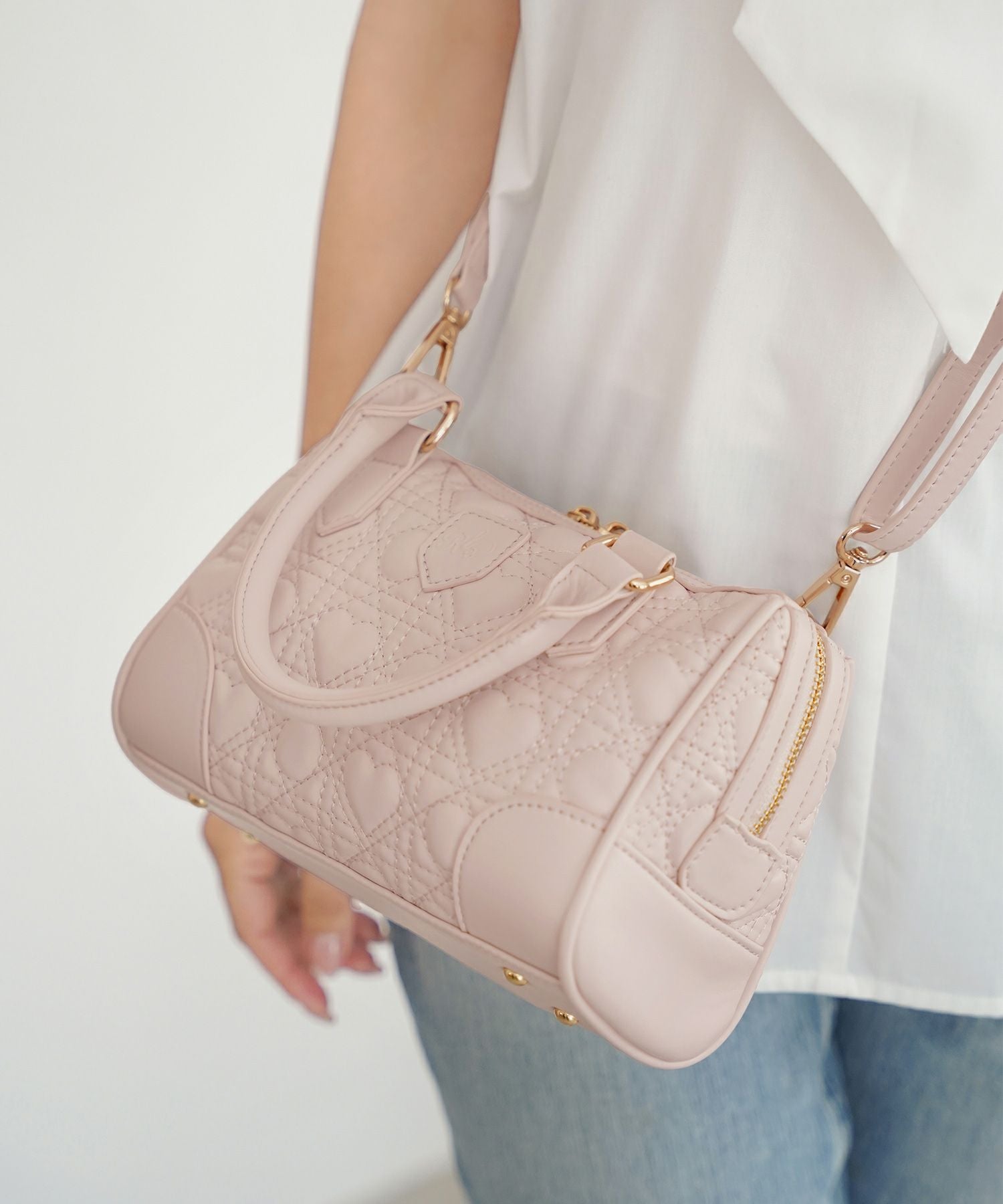 オリジナル ハートキルティング ミニ クラシックボストン バッグ le