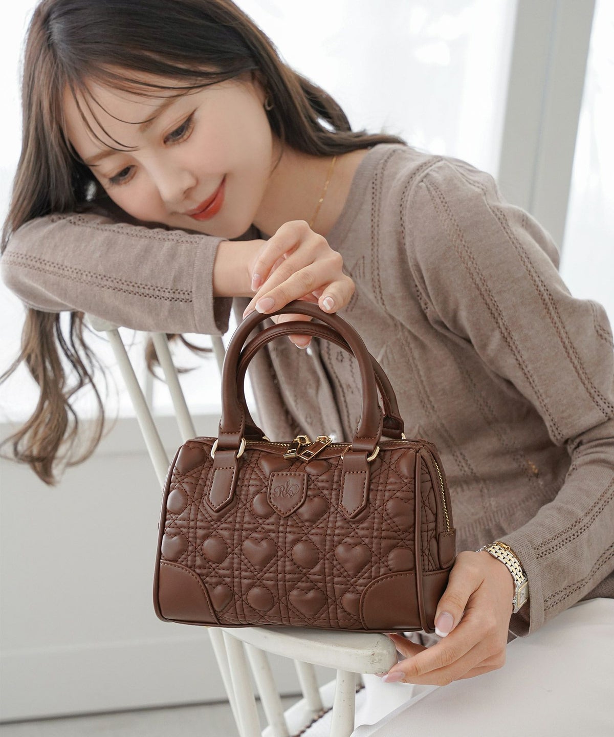 ミニボストンバッグポシェットショルダーバッグミニバッグレディース斜めがけミニサイズサブバッグコンパクト合皮ハートキルティングフェミニンおしゃれバッグかわいい小さめデイリー