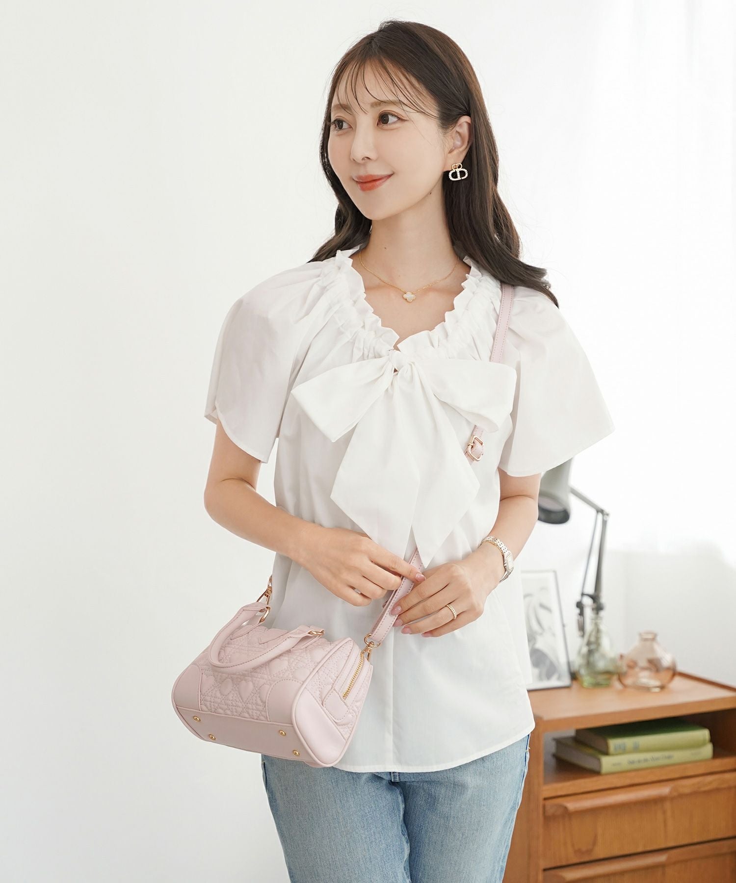 オリジナル ハートキルティング ミニ クラシックボストン バッグ le